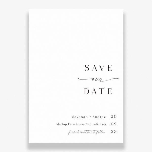 Splendid Subtlety Wedding Save The Date