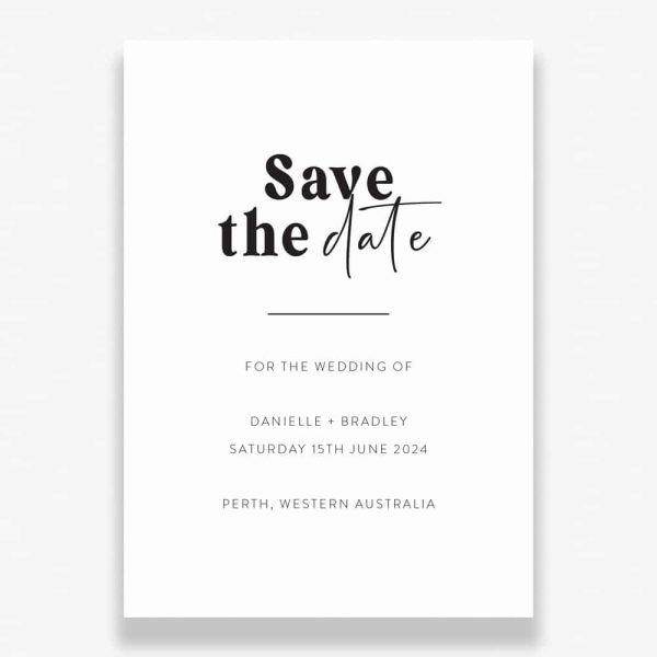 Whimsical Noir Wedding Save The Date