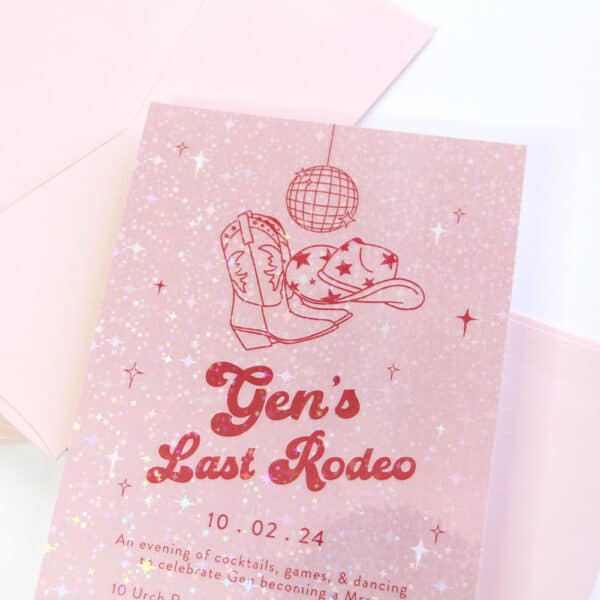 Last Rodeo Cowgirl Bachelorette Invitation - Image 4