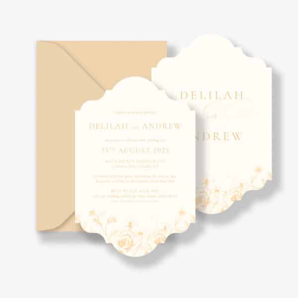 Buttercream Blooms Wedding invitation