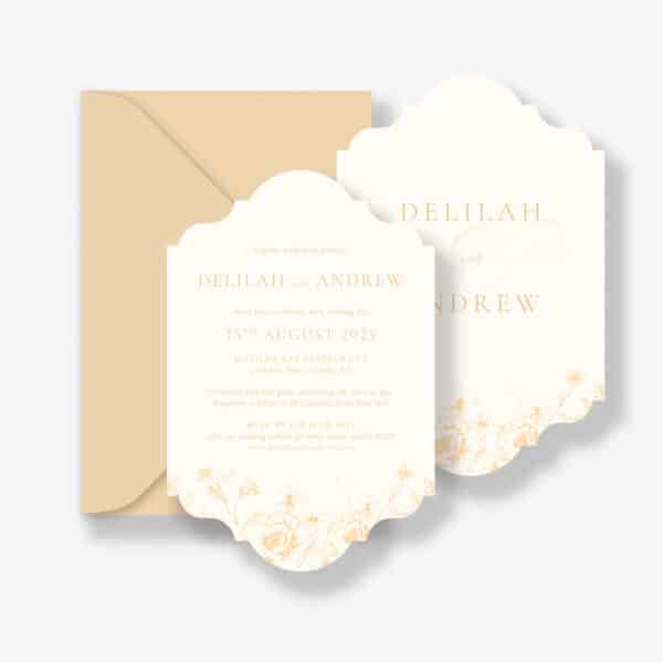 Buttercream Blooms wedding invitation