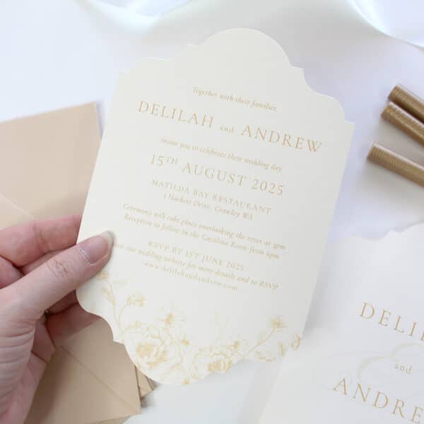invite being held close up
