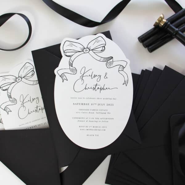 Graceful Bows Wedding Invitation - Image 3