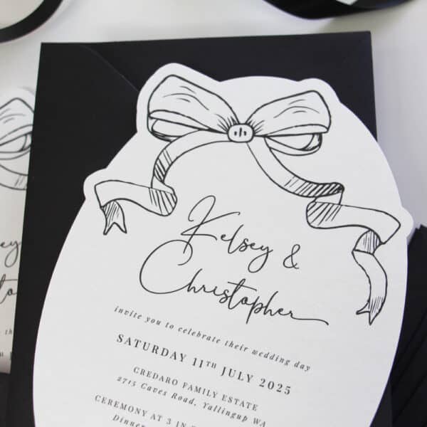 Graceful Bows Wedding Invitation - Image 2