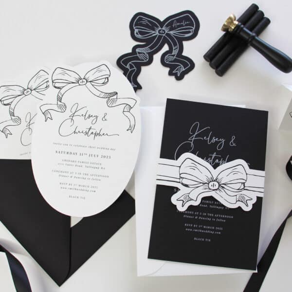Graceful Bows Wedding Invitation - Image 4