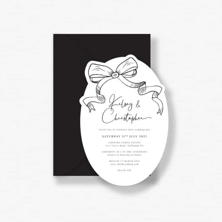 Graceful Bows Wedding Invitation