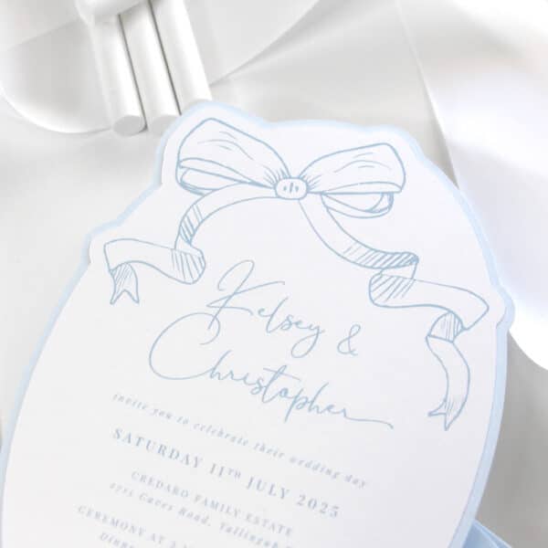 Graceful Bows Layered Wedding Invitation - Image 3