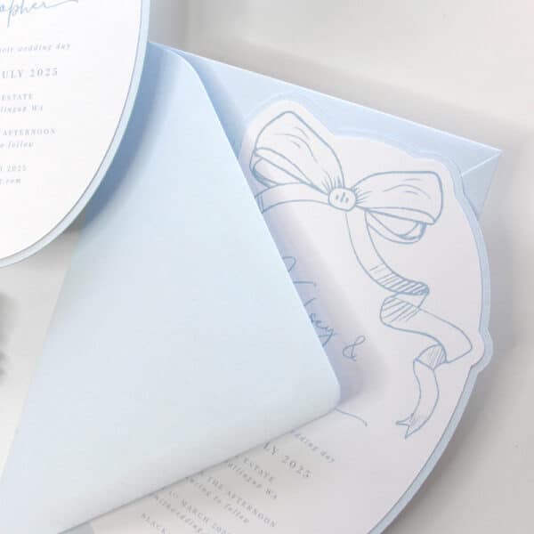 Graceful Bows Layered Wedding Invitation - Image 4