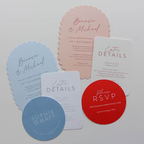 Scalloped Scarlet Wedding Invitation - Image 6