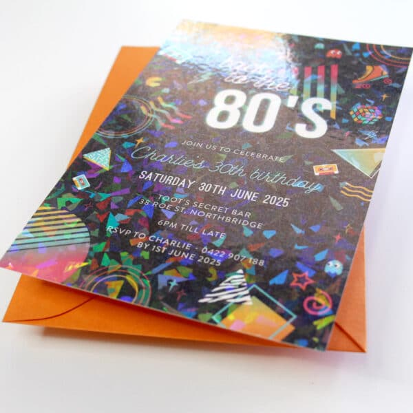 Back To The 80s Birthday Invitations - Image 4