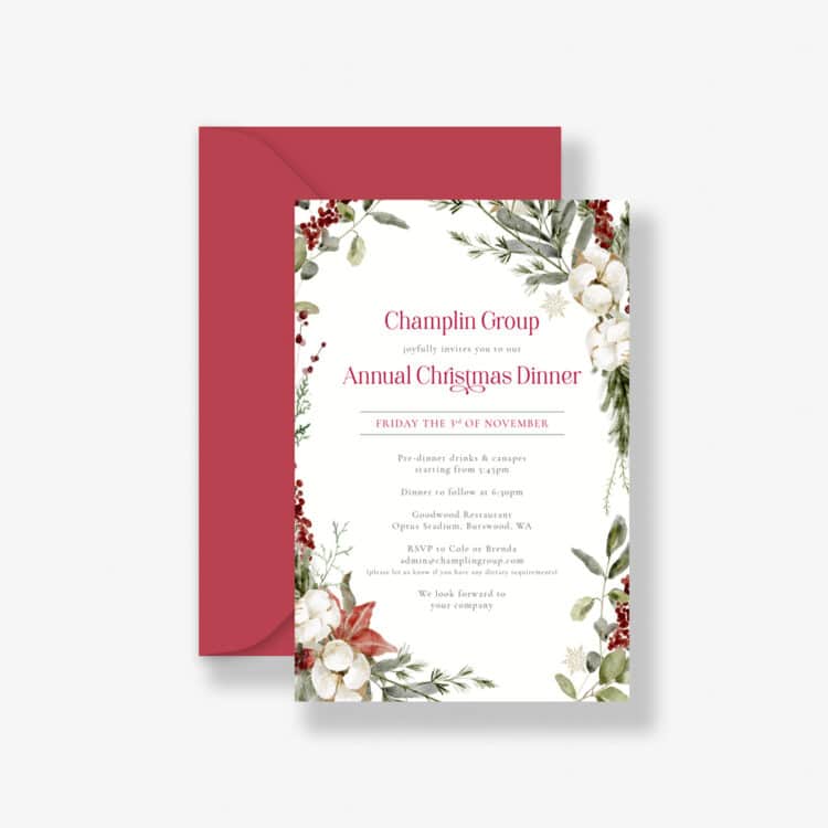 Alpine Christmas Invitation