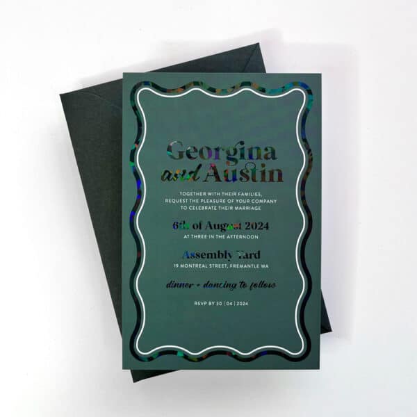 Electric Holo Wedding Invitation - Image 3