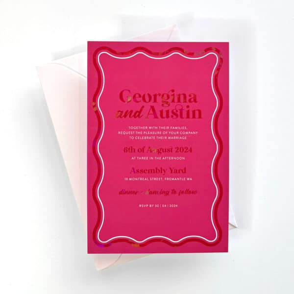 Electric Holo Wedding Invitation - Image 5