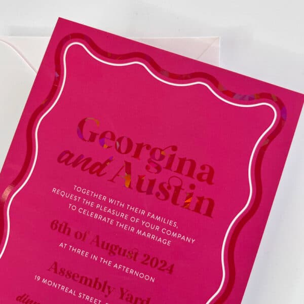 Electric Holo Wedding Invitation - Image 4