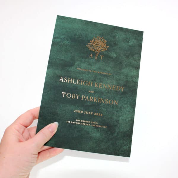 Emerald Velvet Order of Service Booklet - Image 2