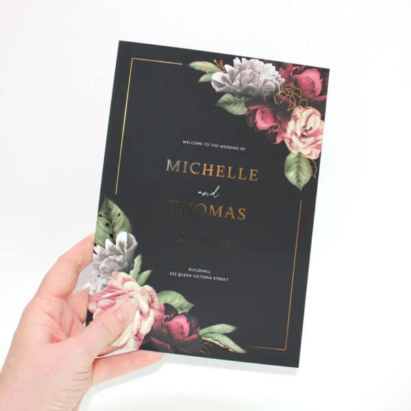 Gold Moody Blooms Order of Service Booklet - Image 2