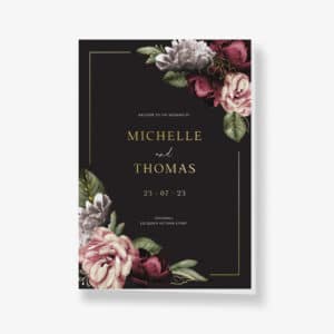 Gold Moody Blooms Order of Service Booklet