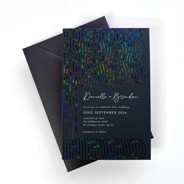 Holographic Waves Invitation Suite - Image 3
