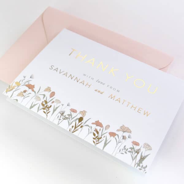Field of Flowers Thank You Cards - Image 3