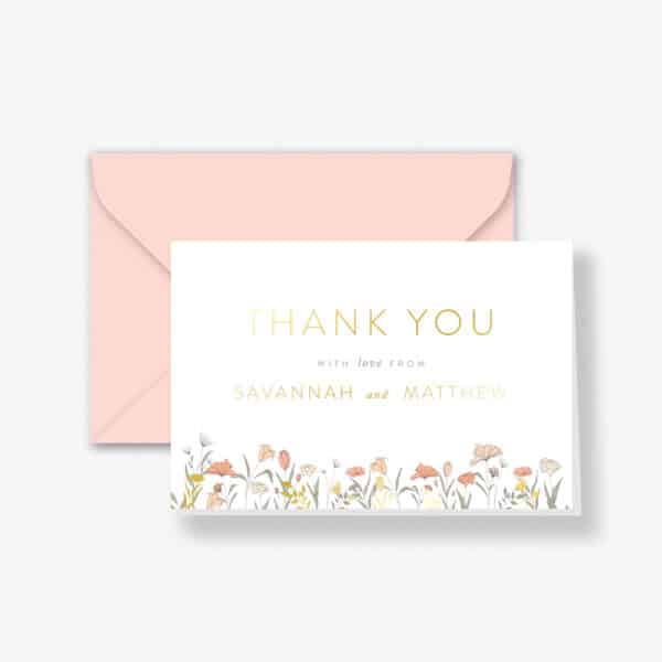Field of Flowers Thank You Cards