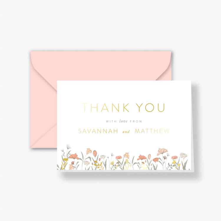 Field of Flowers Thank You Cards
