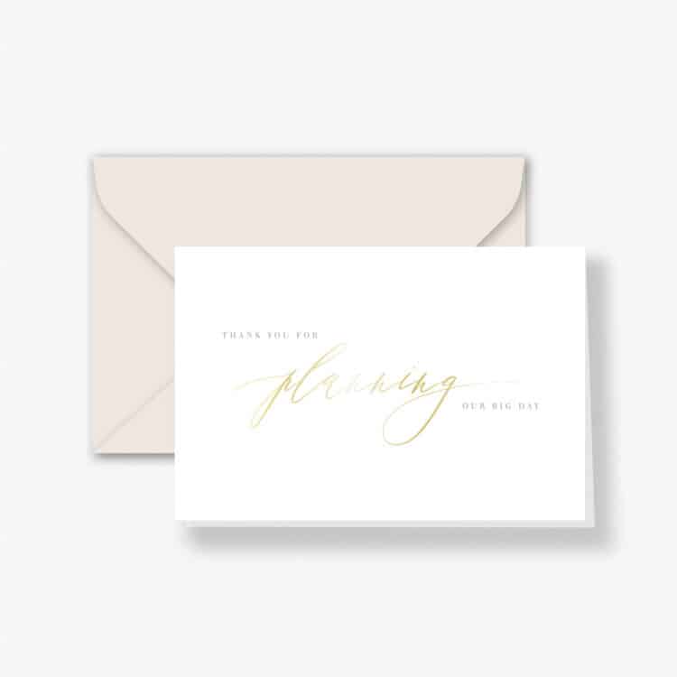 Thank You For Planning Our Special Day Card