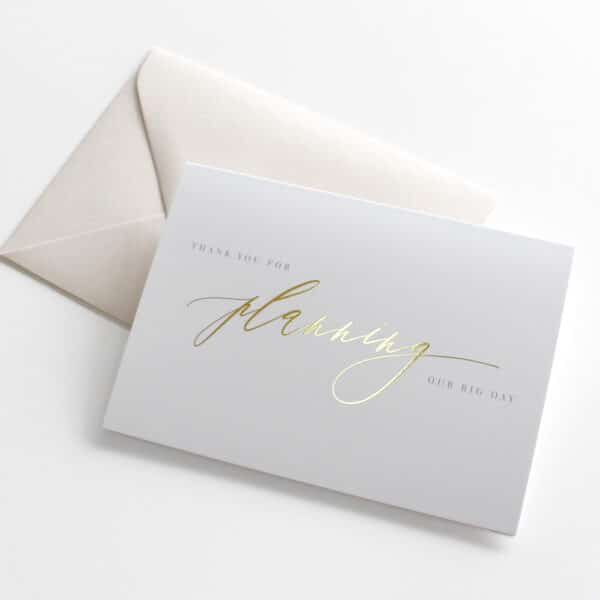 Thank You For Planning Our Special Day Card - Image 2