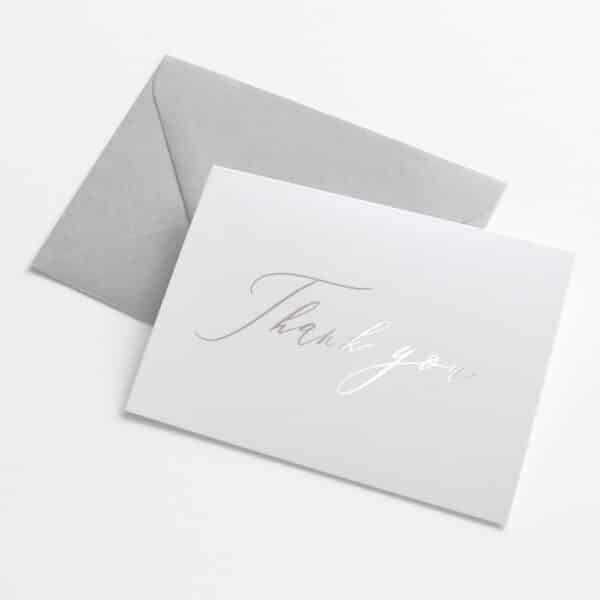 Silver Foil Thank You Cards (5 Pack) - Image 2
