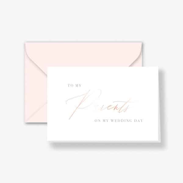 Rose Gold Foil - To My Parents Card