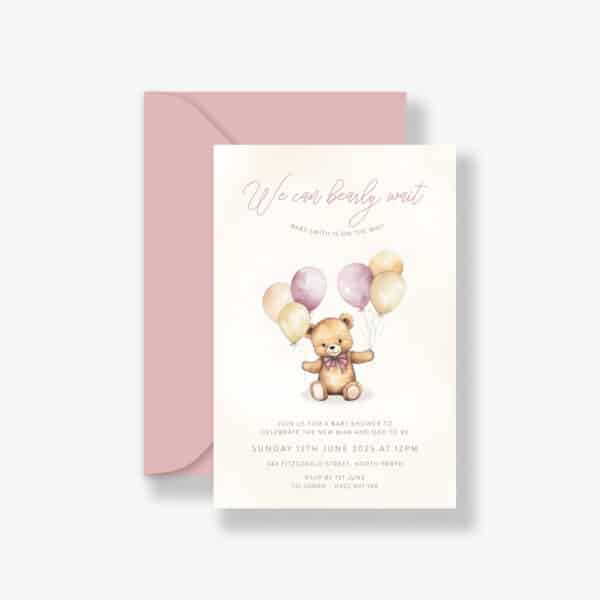 We can Bearly Wait Baby Shower Invitation - Image 3