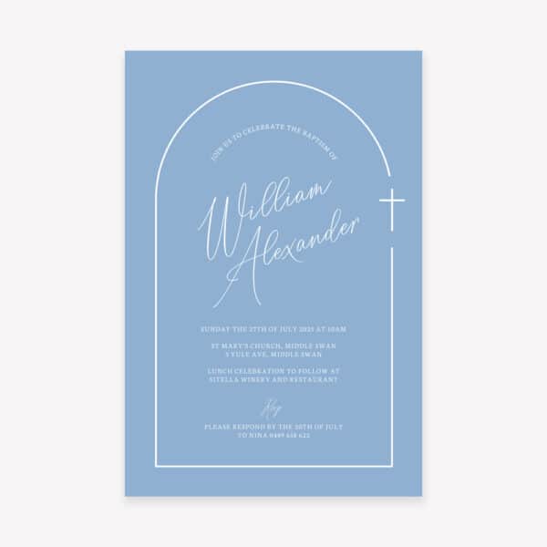 Arch Baptism Invitation with envelope