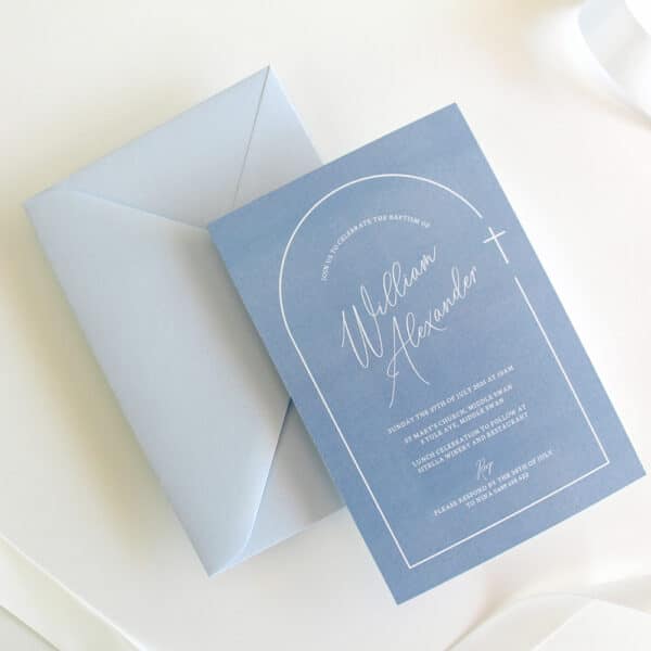 Arch Baptism Invitation with envelope