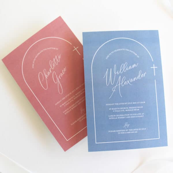 Arch Baptism Invitation with envelope