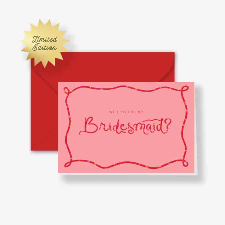 Holographic Bridesmaid Proposal Card