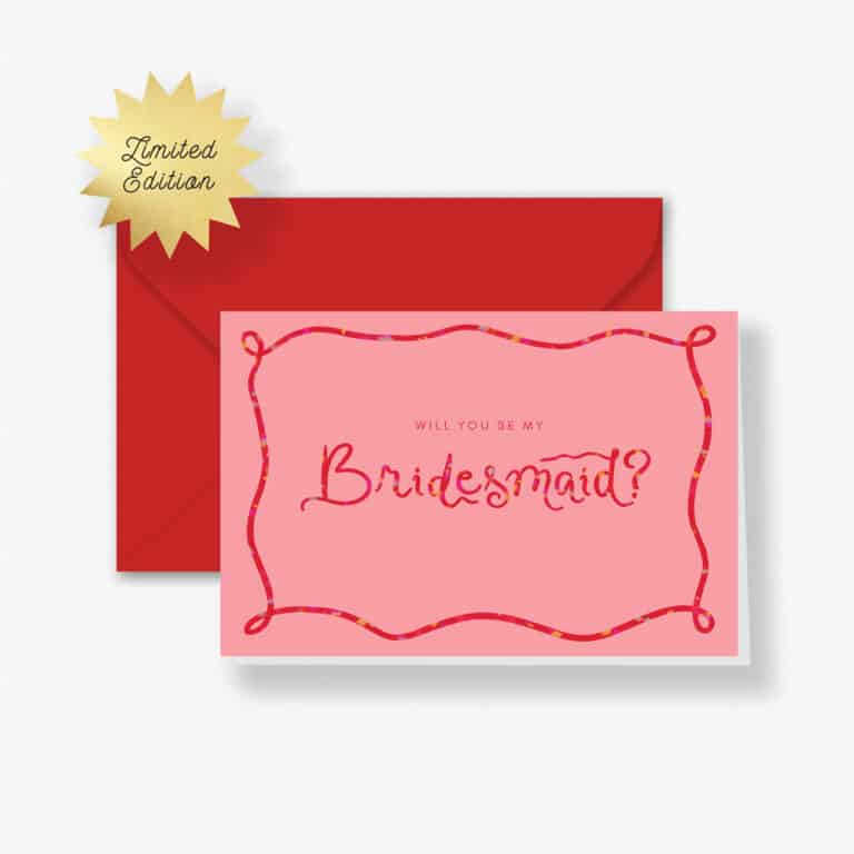 Holographic Bridesmaid Proposal Card