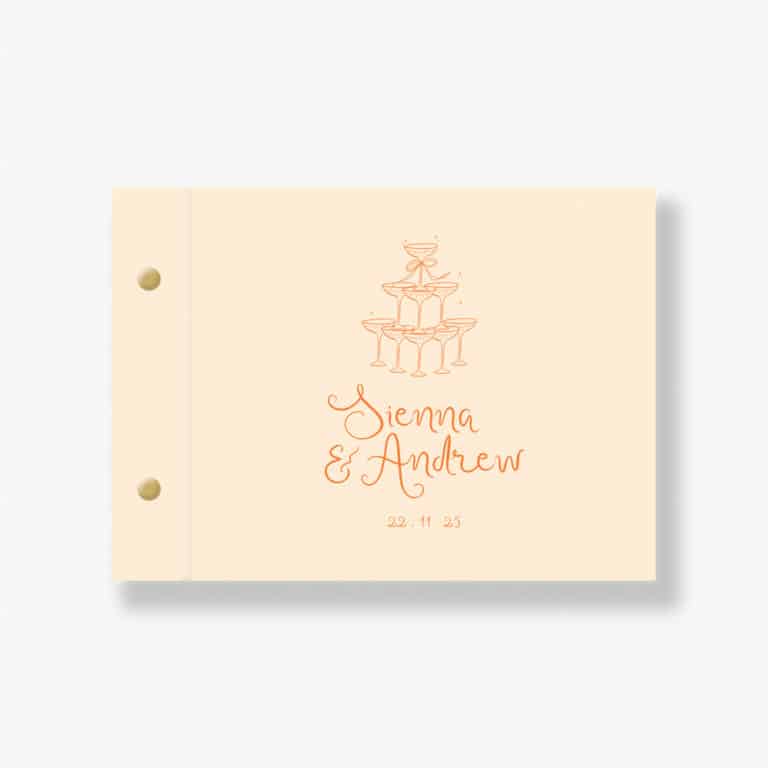 Champagne Tower Engagement Guest Book