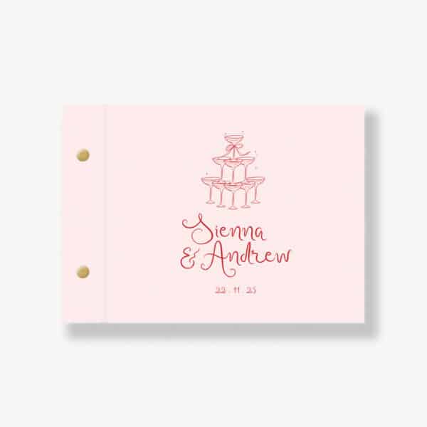 Champagne Tower Engagement Guest Book
