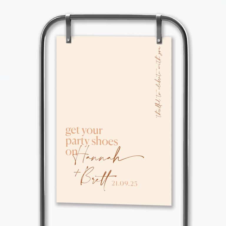 Party Shoes Engagement Sign