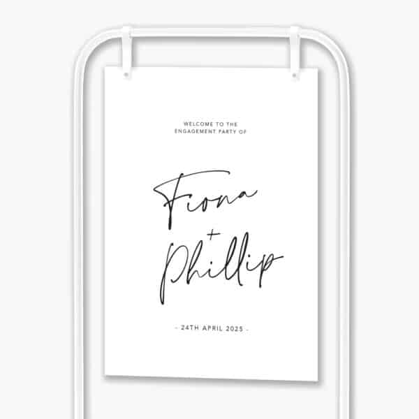 With Love Engagement Sign on hanging frame
