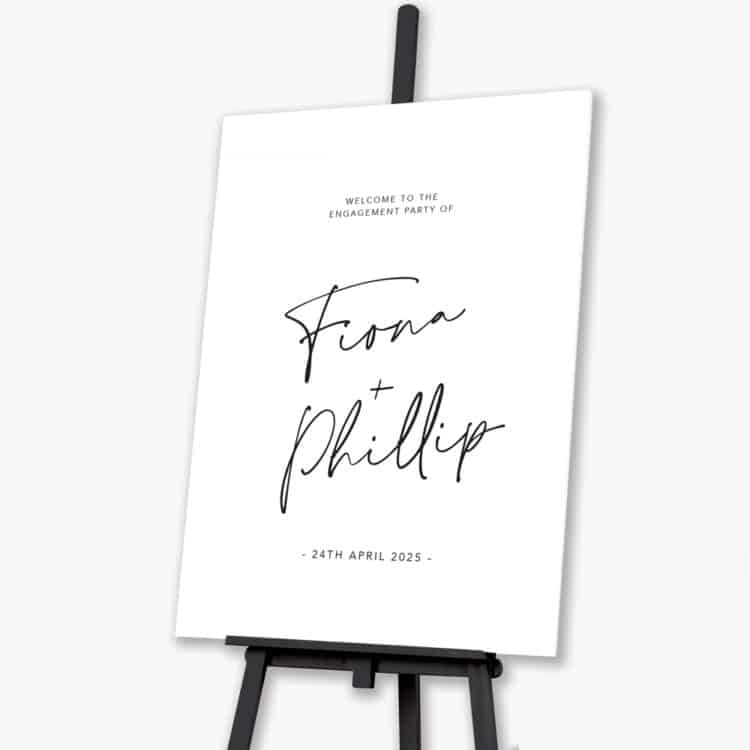With Love Engagement Sign