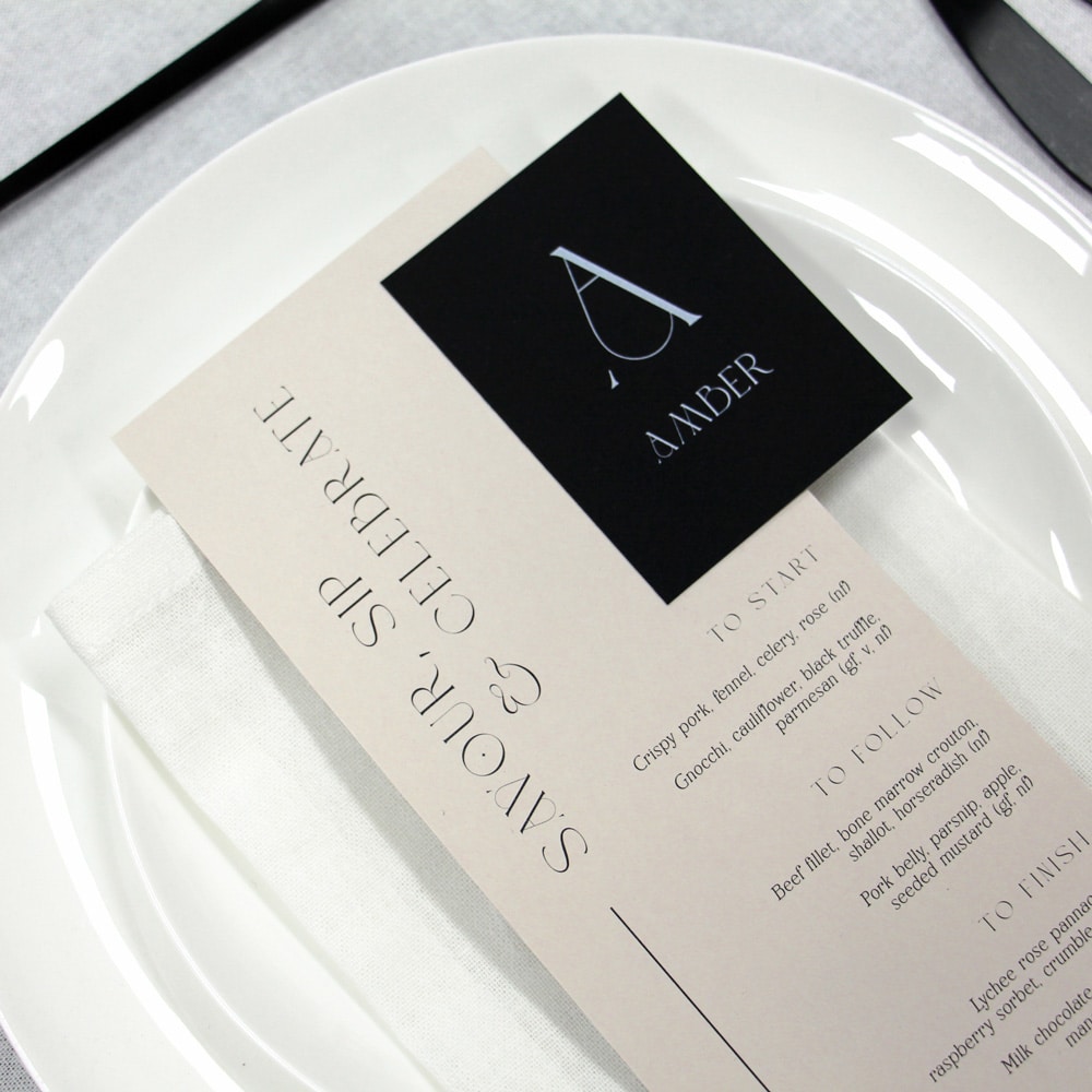 Wedding Menus Example