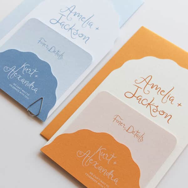 Blue Bubbly Bliss Wedding Invitation - Image 8