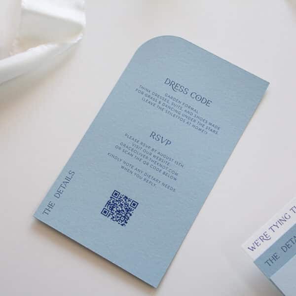 Baby Blue Curves Wedding Invitation - Image 4