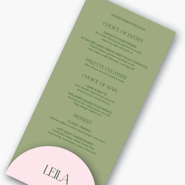 Blushing Fern Menu - Image 2