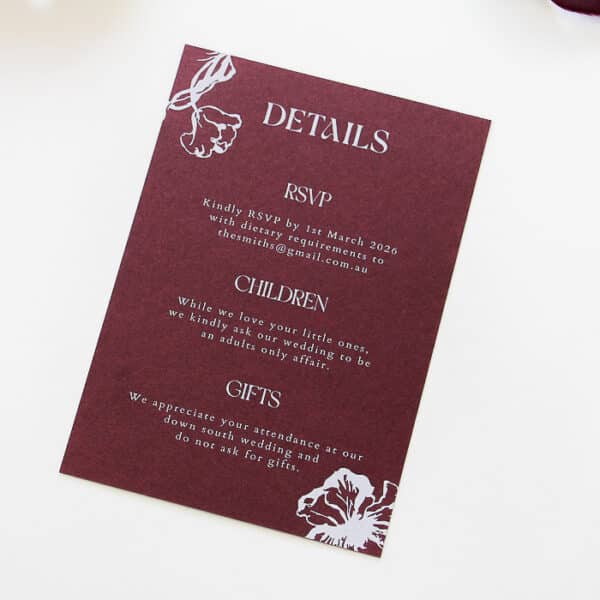 Bold Blooms Wedding Invitation - Image 3
