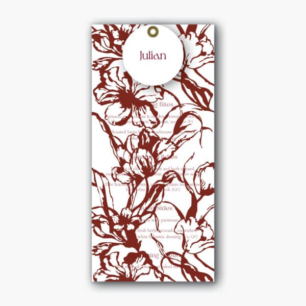 Bold Blooms Menu