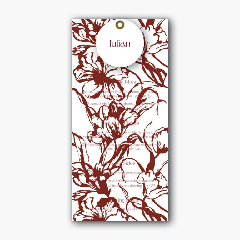 Bold Blooms Menu