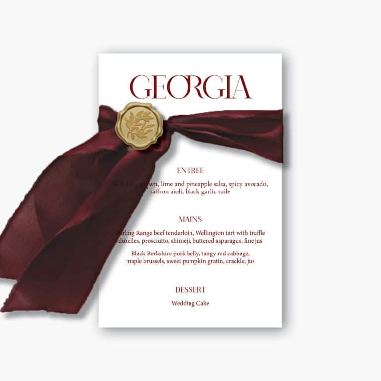 Bordeaux Menu