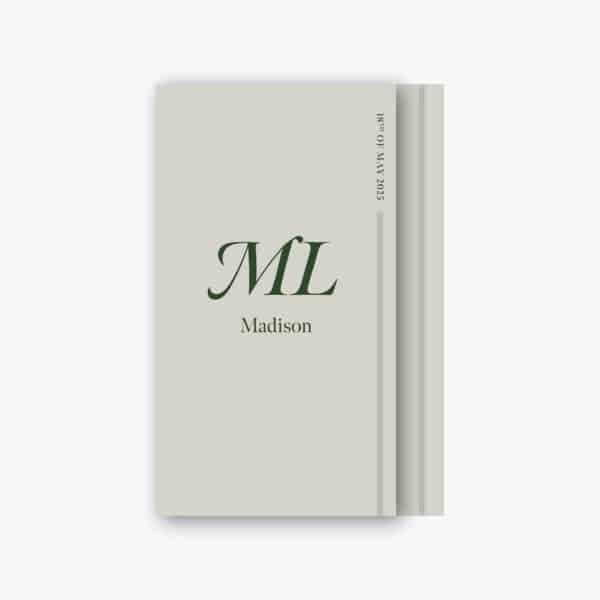 Embossed Moss Menu