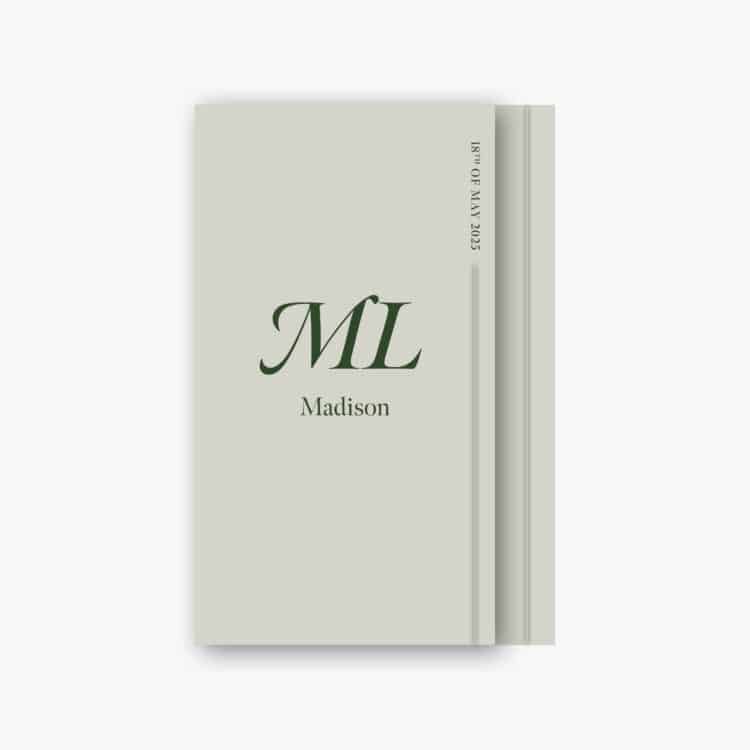 Embossed Moss Menu